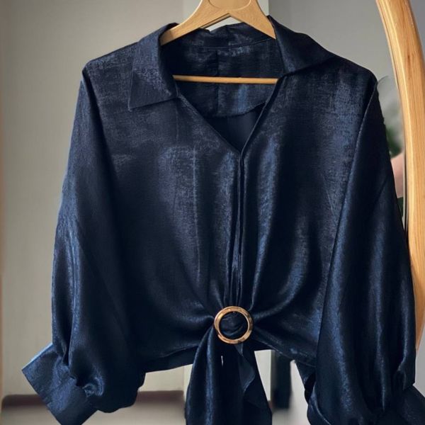 شومیز گره‌ای ساتن