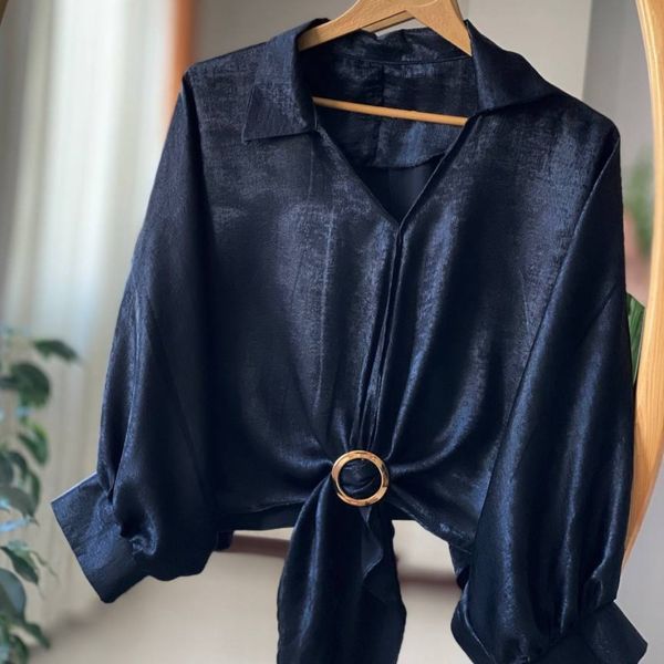 شومیز گره‌ای ساتن