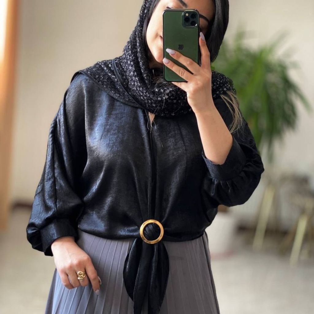 خرید انلاین شومیز گره‌ای ساتن