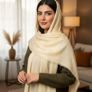 شال نخی دور ریش تک‌رنگ