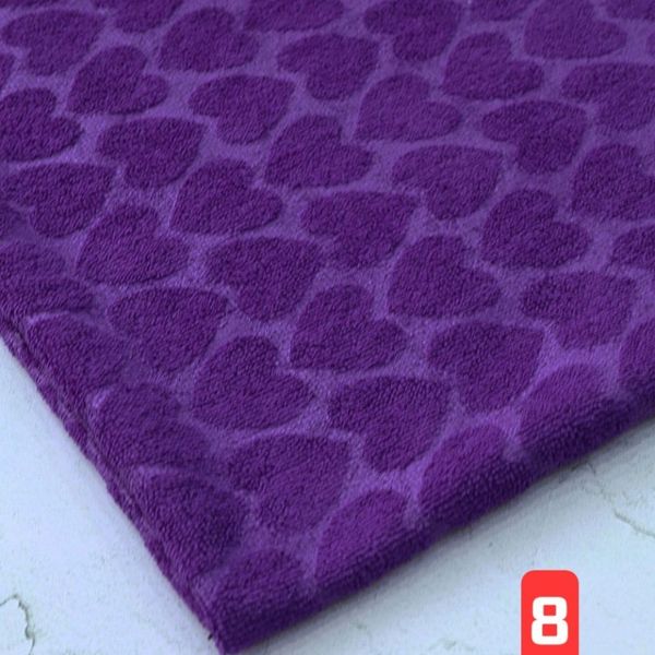 پارچه حوله ای قلبی