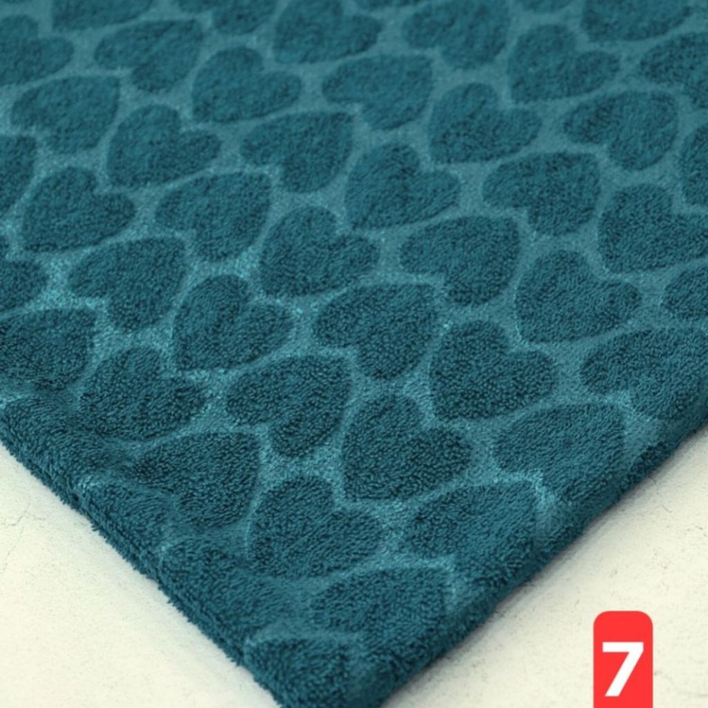 خرید انلاین پارچه حوله ای قلبی