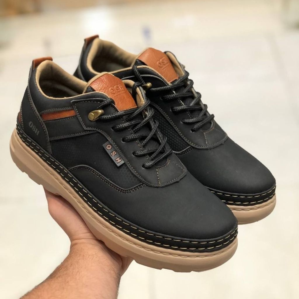 خرید اینترنتی کفش چرم مردانه مدل فراز رنگ مشکی 