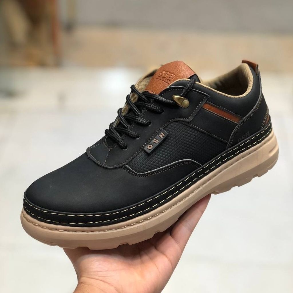 قیمت ارزان کفش چرم مردانه مدل فراز رنگ مشکی 