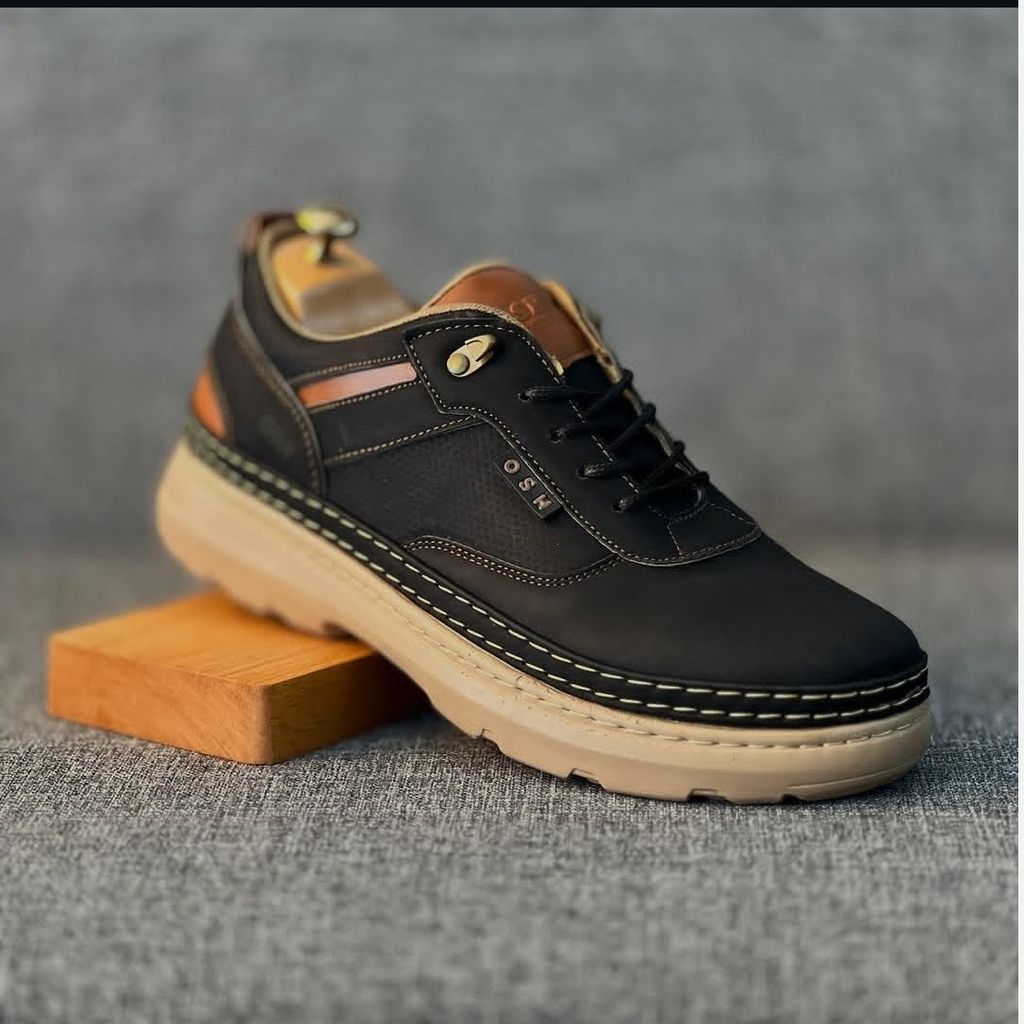 فروش اینترنتی کفش چرم مردانه مدل فراز رنگ مشکی 