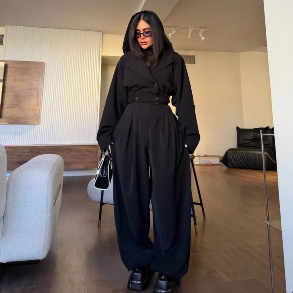 قیمت کت کلاه دار کمر کش Vamp کد : 103876