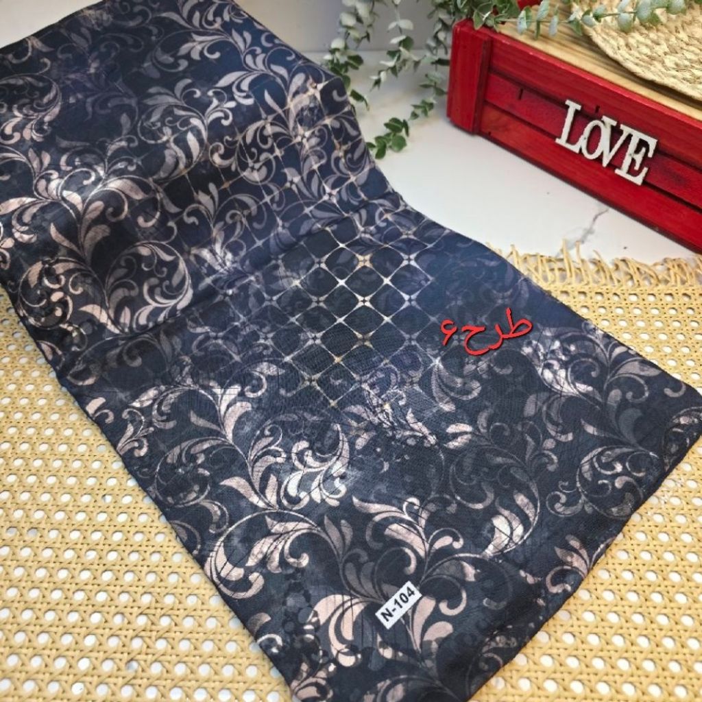 خرید آنلاین روسری نخی دوردست دوز