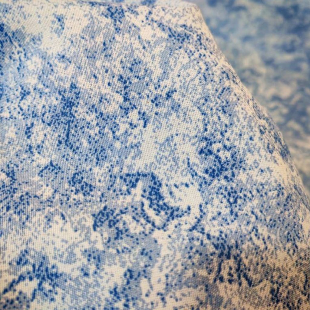 قیمت پارچه آشپزخانه طرح پتینه ساده عرض 2 متر  (آبی)