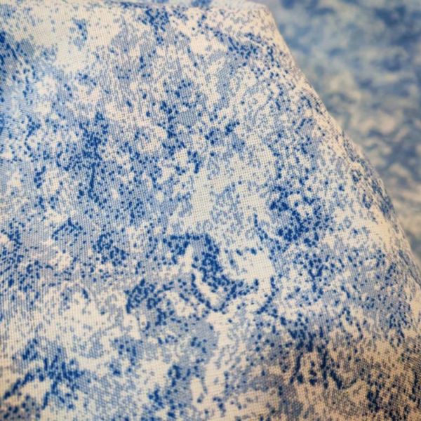 پارچه آشپزخانه طرح پتینه ساده عرض 2 متر  (آبی)