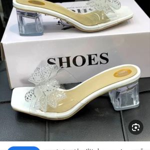 قیمت دمپایی مجلسی طلقی پاشنه شیشه ای ترند سال