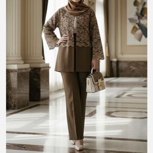 کت شلوار مزونی مدل فروغ شکلاتی