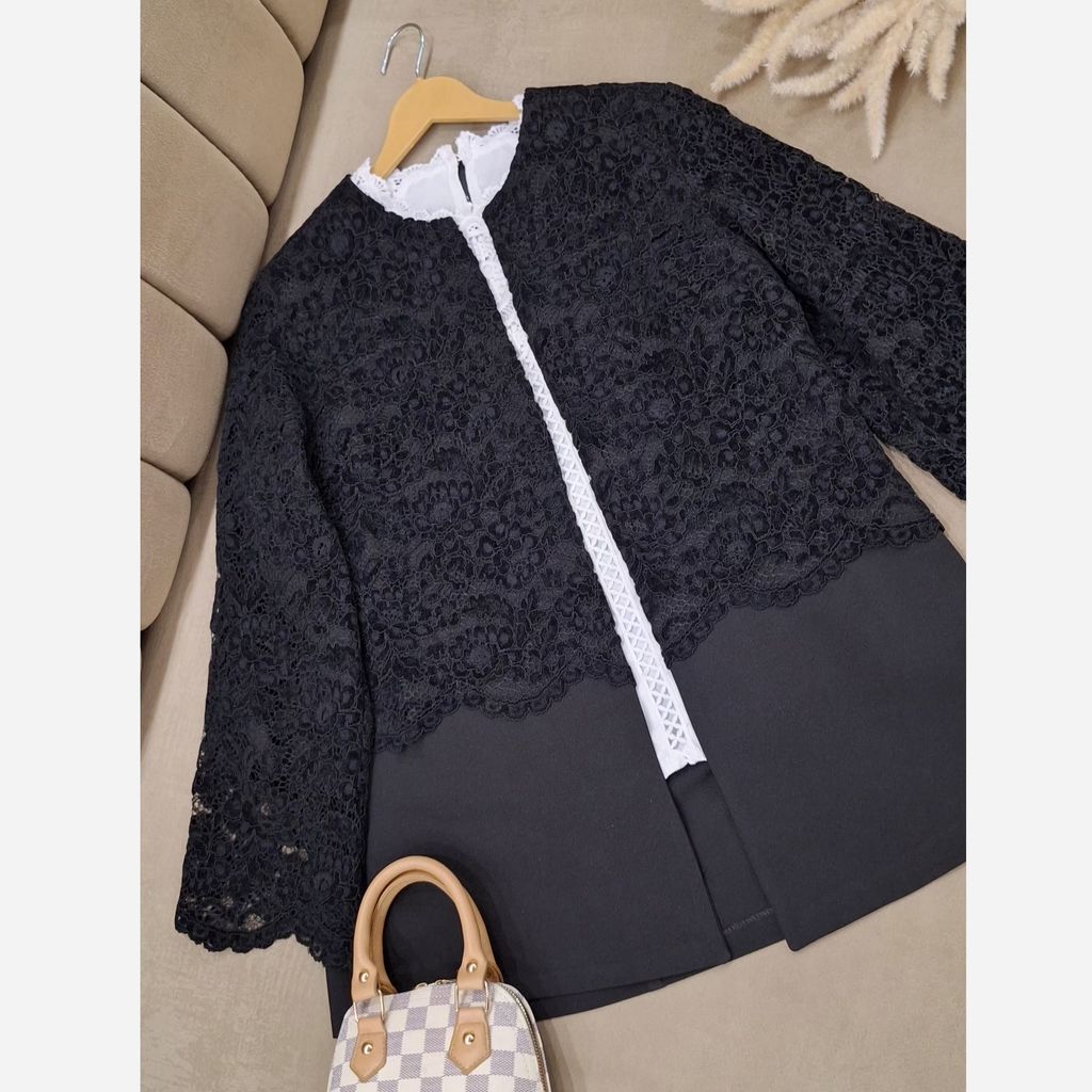 قیمت ارزان کت شلوار مزونی مدل فروغ مشکی