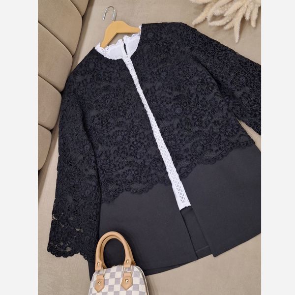 کت شلوار مزونی مدل فروغ مشکی