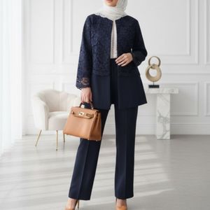 کت شلوار مزونی مدل فروغ سرمه ای