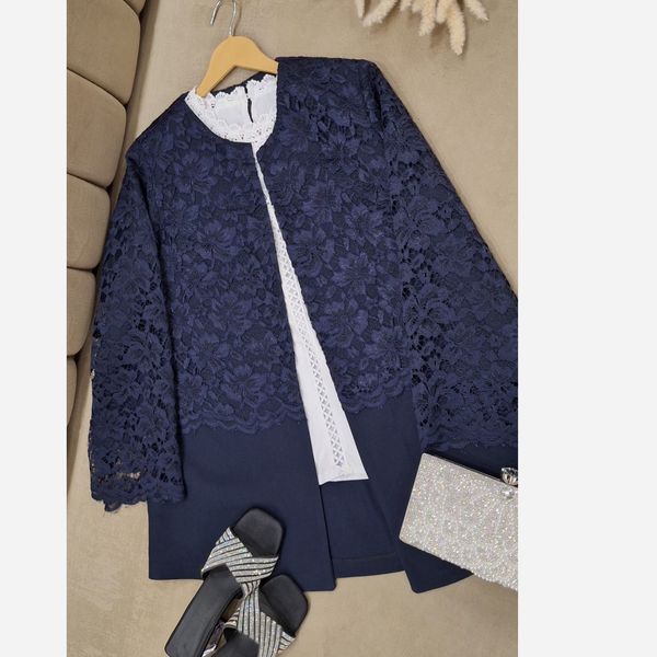 کت شلوار مزونی مدل فروغ سرمه ای