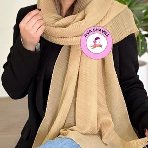 شال نخ پنبه پلیسه شیک دخترانه
