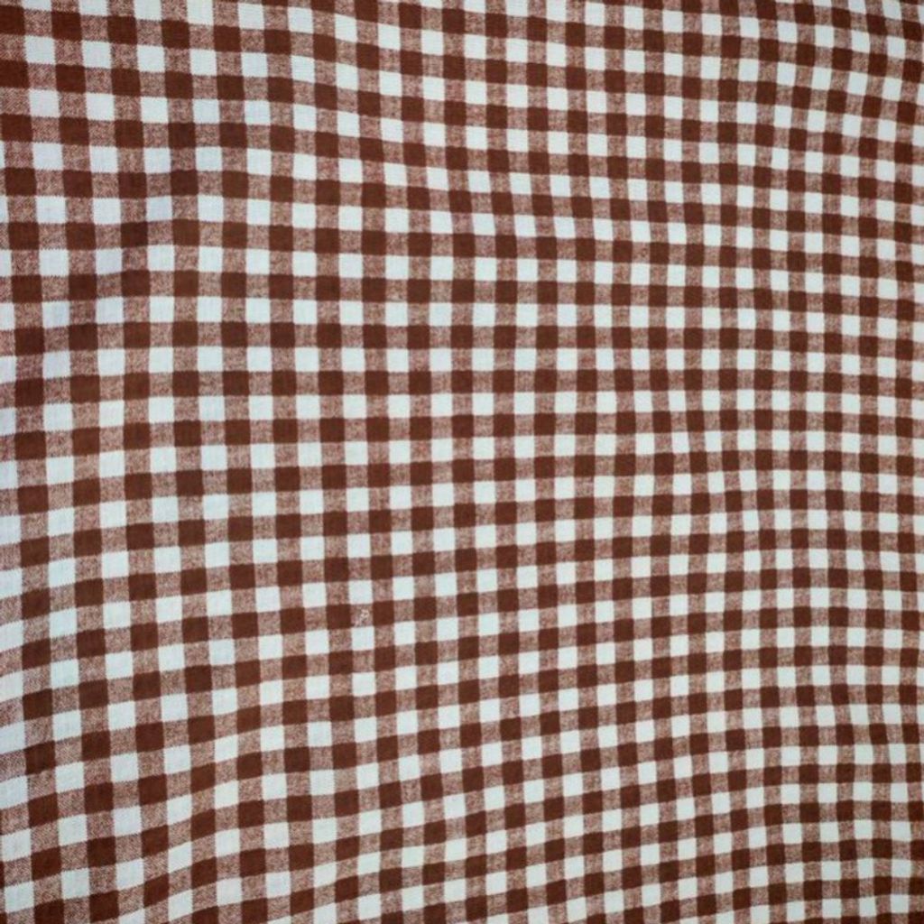 قیمت ارزان پارچه آشپزخانه تمام پنبه عرض 1.5 مدل چهارخانه قهوه ای