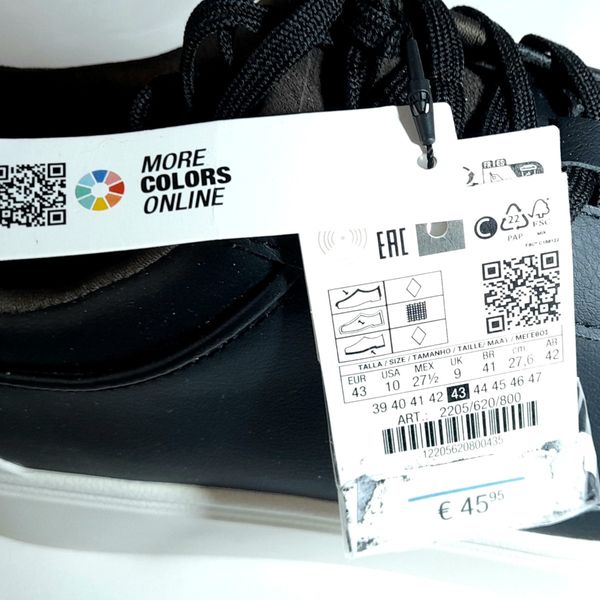 کفش مردانه زارا مشکی مدل Heel Detail Trainers