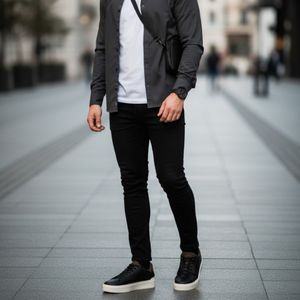 قیمت کفش مردانه زارا مشکی مدل Heel Detail Trainers