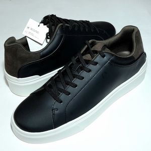 مشخصات کفش مردانه زارا مشکی مدل Heel Detail Trainers