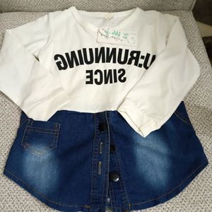 بلوز دخترانه عیدانه جین وارداتی