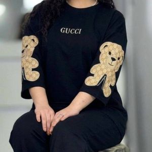 ست تیشرت و شلوار خانگی زنانه و دخترانه طرح تدی