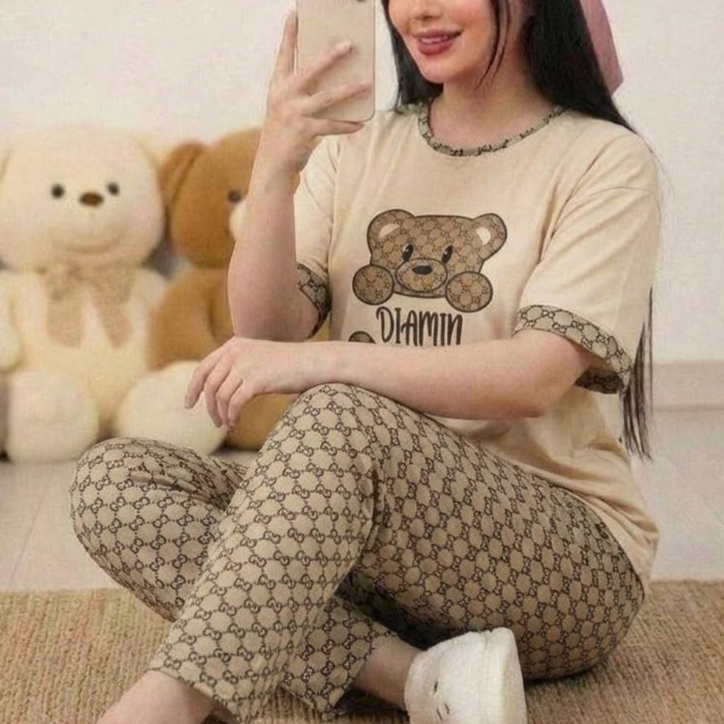 خرید انلاین ست تیشرت و شلوار خونگی زنانه و دخترانه طرح دار
