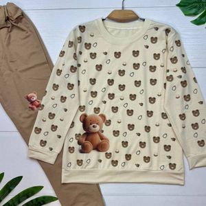 خرید آنلاین ست بلوز و شلوار خونگی دخترانه طرح خرس