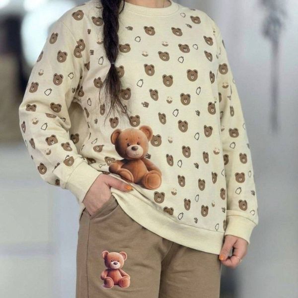 ست بلوز و شلوار خونگی دخترانه طرح خرس