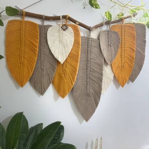 دیوارکوب برگ بزرگ مکرومه بافی طرح مهیا ارسال_رایگان