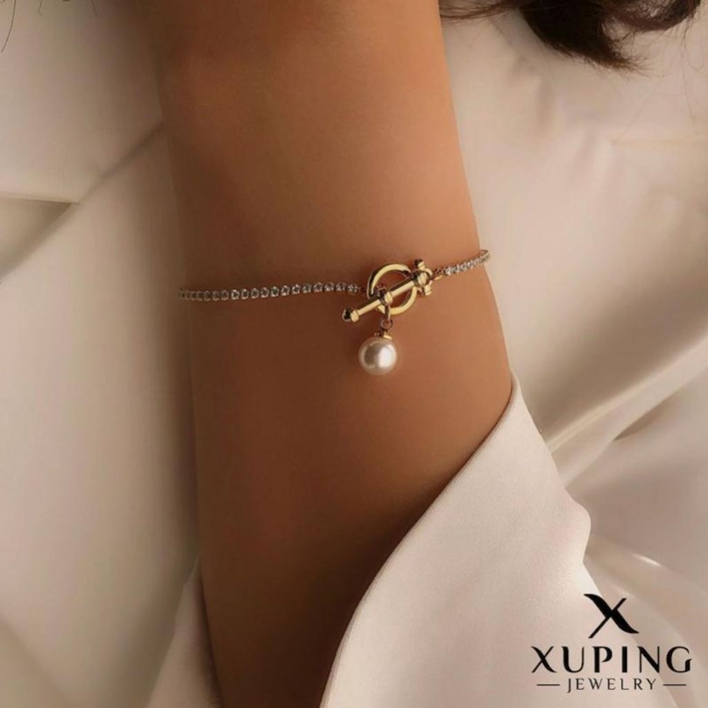 خرید انلاین دستبند تنیسی مروارید آویز ژوپینگ