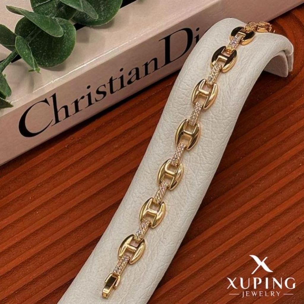 قیمت ارزان دستبند هرمس نگین‌دار ژوپینگ