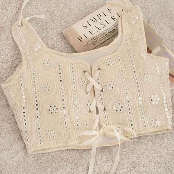 کراپ تاپ سوزن دوزی پاد