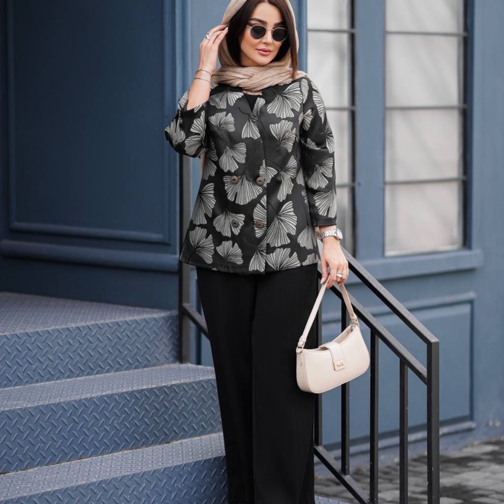 مشخصات کت کوتاه ژاکارد عیدانه