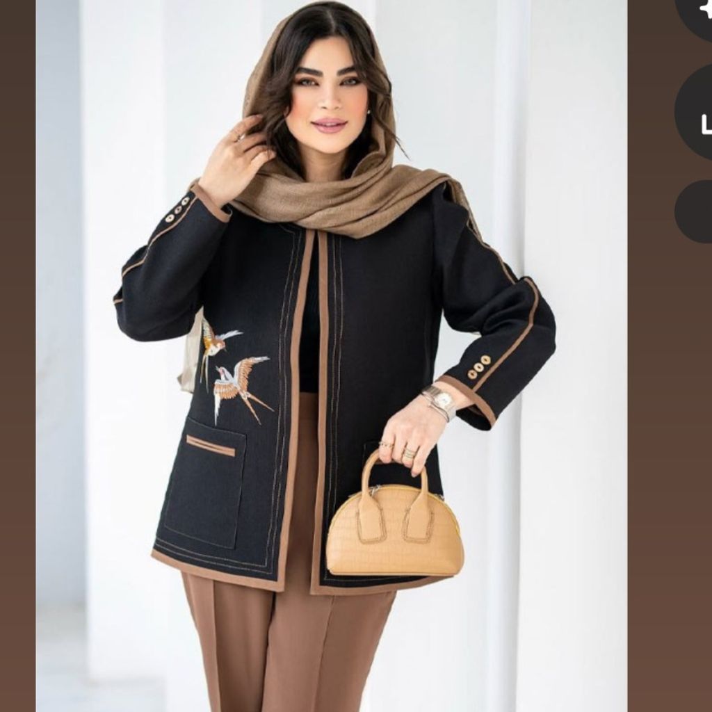 خرید اینترنتی مانتو و شلوار زنانه طرح پرستو