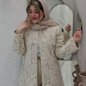 قیمت ارزان مانتو و شلوار گیپور مرواریدی