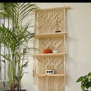 فروش اینترنتی شلف کاربردی سه طبقه مکرومه بافی
