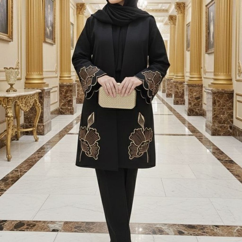 مشخصات مانتو مجلسی مدل آلند قهوه ای