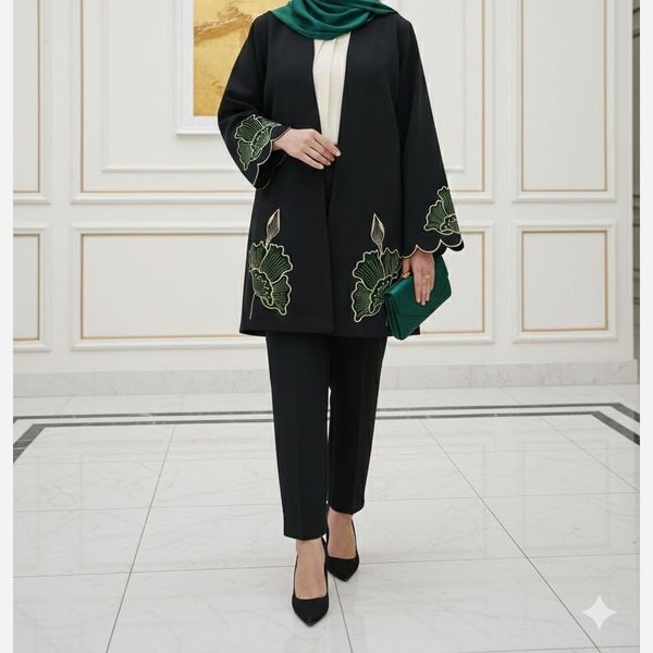 مانتو مجلسی مدل آلند زمردی