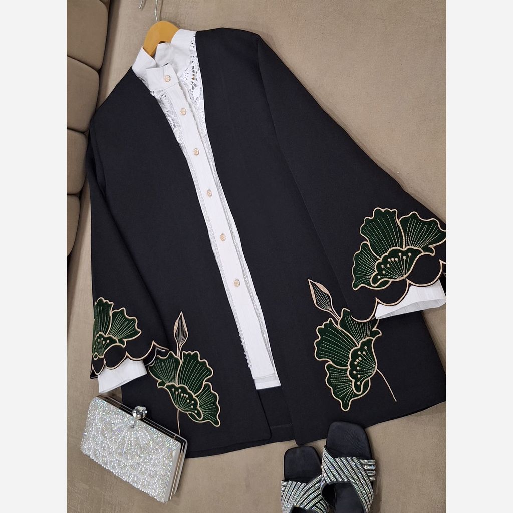 خرید آنلاین مانتو مجلسی مدل آلند زمردی