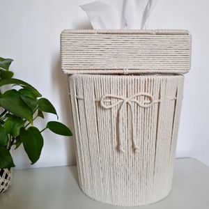 سطل م جا دستمال‌مکرومه بافی