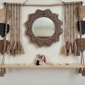 شلف و آیینه مکرومه بافی کد09