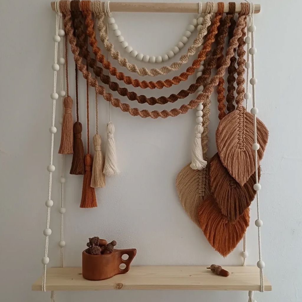 فروش اینترنتی شلف مکرومه بافی مهره دار