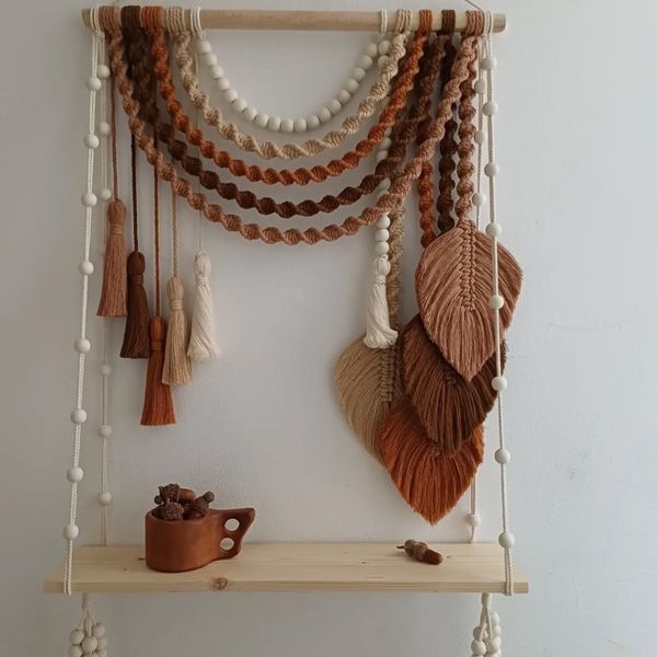 شلف مکرومه بافی مهره دار