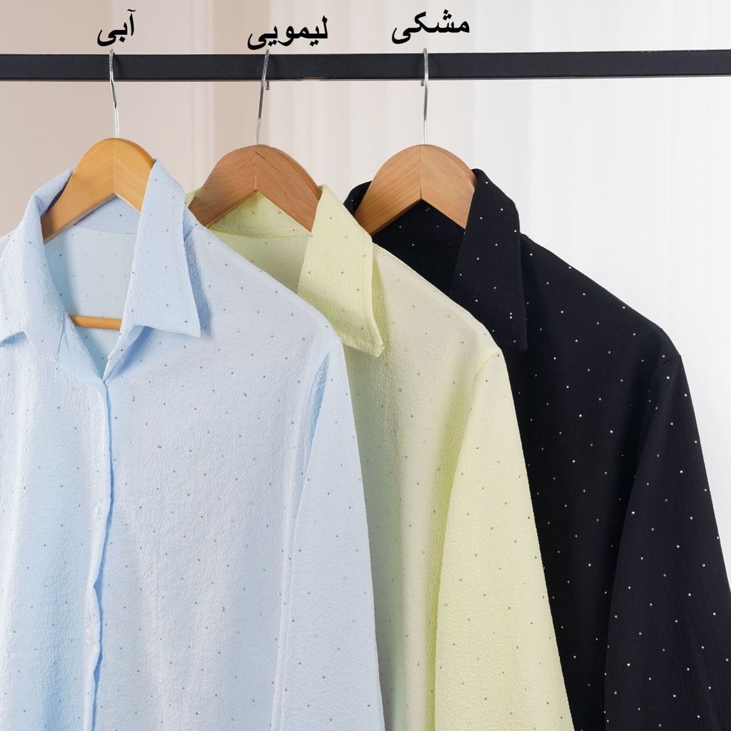 خرید انلاین شومیز نگین دار رنگی پاد