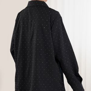 خرید آنلاین شومیز نگین دار رنگی پاد