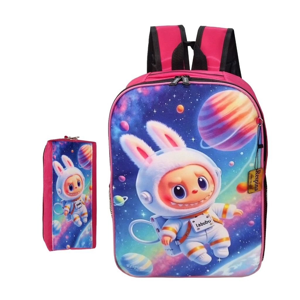 خرید اینترنتی کیف مدرسه ای رسپینا مدل لبوبو به همراه جامدادی