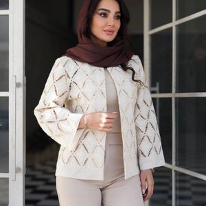 خرید آنلاین کت مزونی قلاب بافی شیدا