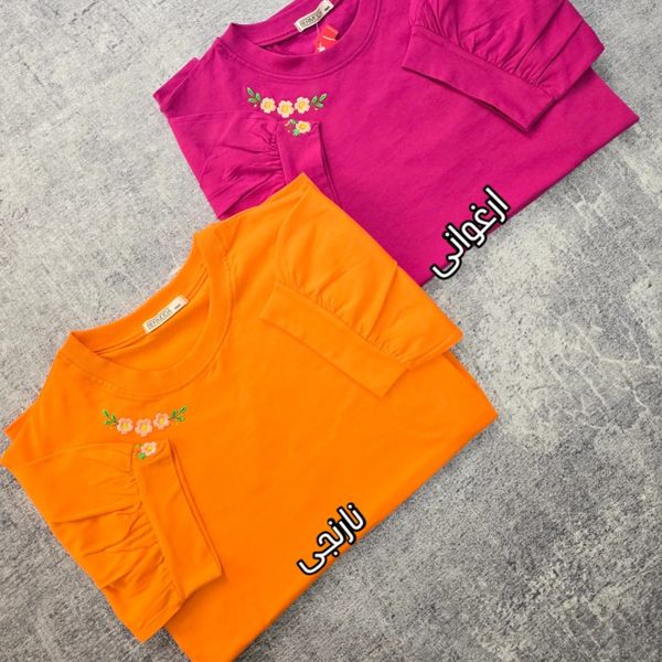 تیشرت قواره دار گلدوزی شده زنانه