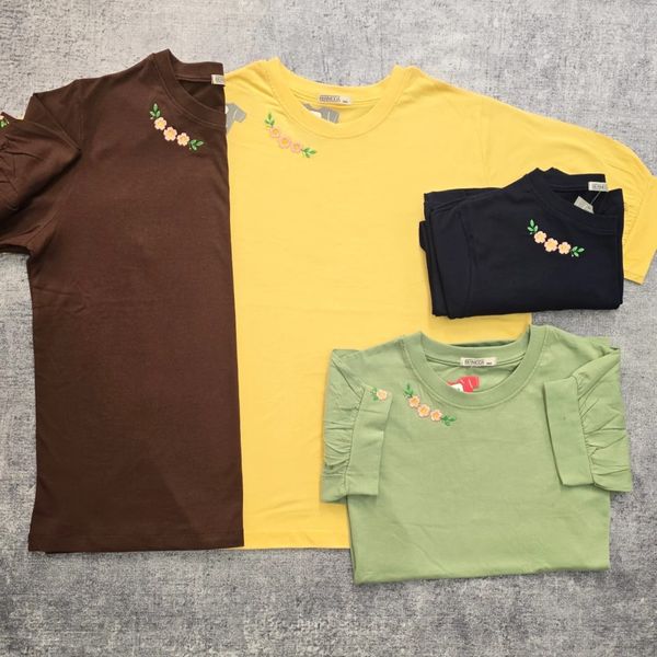 تیشرت قواره دار گلدوزی شده زنانه